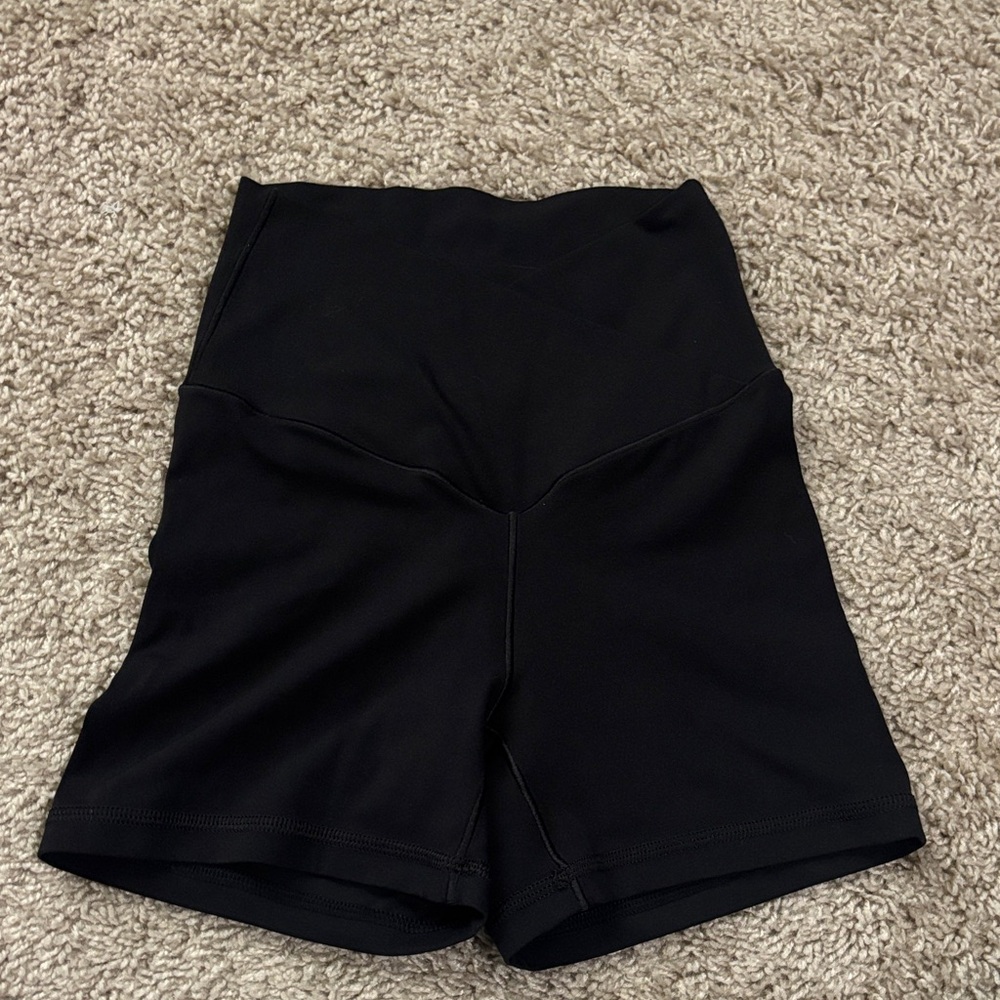Women's Black High-Waisted Biker Shorts